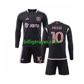 Billige Fotballdrakter Inter Miami Lionel Messi 10 Barn Bortedraktsett 2023/24 Langermet